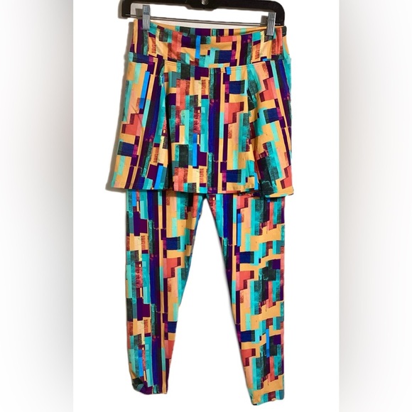 Dona Jo Skirted Leggings Size 2 (10-14) L/XL Tennis Pickleball Yoga Maximalist - Picture 1 of 14